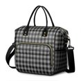 thumbnail image 1 of Gray and Black Checkered Pattern Insulated Leakproof Lunch Box for Women, Large Lunch Bag for Tween Teen Adult, Loncheras Para Mujer for Work Beach Travel Picnic Camping, 1 of 6