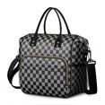 thumbnail image 1 of Gray and Black Checkered Pattern Insulated Leakproof Lunch Box for Women, Large Lunch Bag for Tween Teen Adult, Loncheras Para Mujer for Work Beach Travel Picnic Camping, 1 of 6