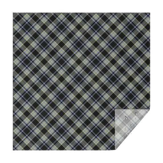 Gray Black Checkered Pattern Square Tablecloth,Waterproof Square Table Cover,Wipeable Spillproof Washable Table Cover for Home Kitchen Party Decor 60"x60"(152x152cm)