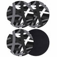 thumbnail image 1 of Gray Black Geometric Coasters Set of 4, Absorbent Coasters for Drinks, Modern Art Abstract Grey Line Coaster for Desk Coffee Table Protection, Home Decor House Warming Gifts 4", 1 of 8