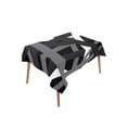 thumbnail image 1 of Gray Black Geometric Rectangle Tablecloth, Modern Art Abstract Grey Line Waterproof & StainResistant Tablecloth, Washable Oil-proof Table Cover for Dining/Party/Wedding/Camping/Buffet 60x102 In, 1 of 9