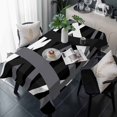 thumbnail image 1 of Gray Black Geometric Table Cloth Waterproof Tablecloths, Modern Art Abstract Grey Line Tablecloth Dining Table Cover for Kitchen Party Tabletop Outdoor, Rectangle Tablecloth 60x120 Inch, 1 of 9