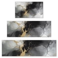 thumbnail image 1 of Gray Black Gold Marble Pattern Kitchen Rugs Sets Of 3,Kitchen Runner Rugs Non Skid Washable,Decorative Kitchen Floor Mats for Kitchen,Sink,Laundry,17"x30"+ 17"x47" + 17"x59", 1 of 6