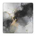 thumbnail image 1 of Gray Black Gold Marble Pattern Square Fitted Tablecloth with Elastic Edge,Square Table Cover,Washable Elastic Table Cover for Home Kitchen Party Decor 34"x34", 1 of 6