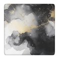 thumbnail image 1 of Gray Black Gold Marble Pattern Square Fitted Tablecloth with Elastic Edge,Square Table Cover,Washable Elastic Table Cover for Home Kitchen Party Decor 36"x36", 1 of 6
