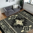 thumbnail image 1 of Gray, Black, Ivory and Multi Modern Contemporary Cabin Area Rug, 1 of 4
