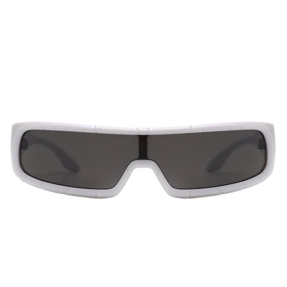 Gray-Black Narrow Square Sunglasses - Gradient Lens UV Protection Minimalist Daily Eyewear