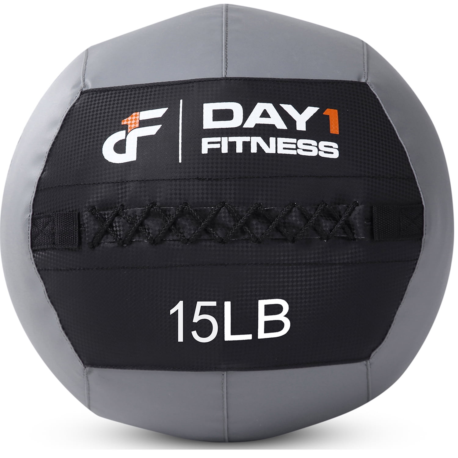Gray/Black Soft Wall Medicine Ball 15 Pounds by Day 1 Fitness