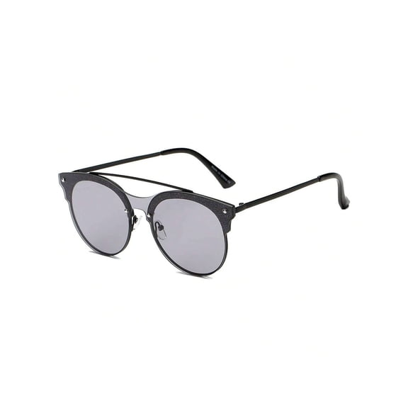 Gray & Black Sunglasses - Classic Contrast UV400 Protection Daily Office Work & Commute Shades