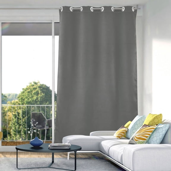 Gray Blackout Curtains 84"x52" Thermal Insulated Curtain 1 Panel