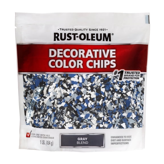 Gray, Rust-Oleum Decorative Color Chips-301359, 1 lb
