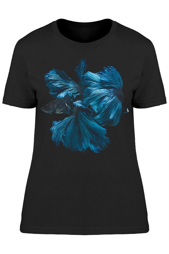 Gray/Blue Color Siam Betta T-Shirt Women -Image by Shutterstock, Female Small