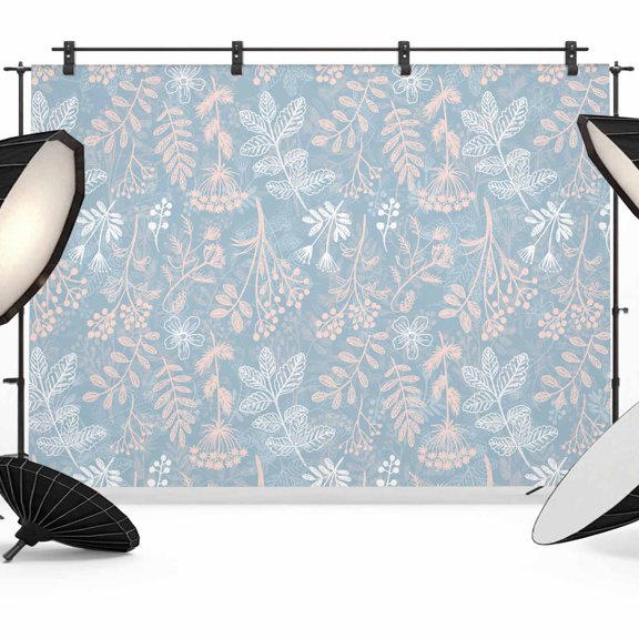 Gray Blue Dandelion Backdrop for Photoshoot,Photography Photo Studio Background Wall Backdrop,Spring Flowers Modern Minimalist Back Drop Banner Panel for Portraits Wedding Party Live Streaming 7x5Ft