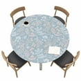 thumbnail image 1 of Gray Blue Dandelion Fitted Tablecloth with Elastic Edged, Round Table Cloth for Dining Table, Spring Flowers Modern Minimalist Waterproof Oil Proof Table Cover for Indoor Outdoor 45"-54", 1 of 8