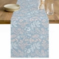 thumbnail image 1 of Gray Blue Dandelion Table Runner - 60 Inch Long Spring Flowers Modern Minimalist Cotton and Linen Blended Dress Scarves Farmhouse Table Runner for Kitchen Dining, Coffee Table, 13" x 60", 1 of 8