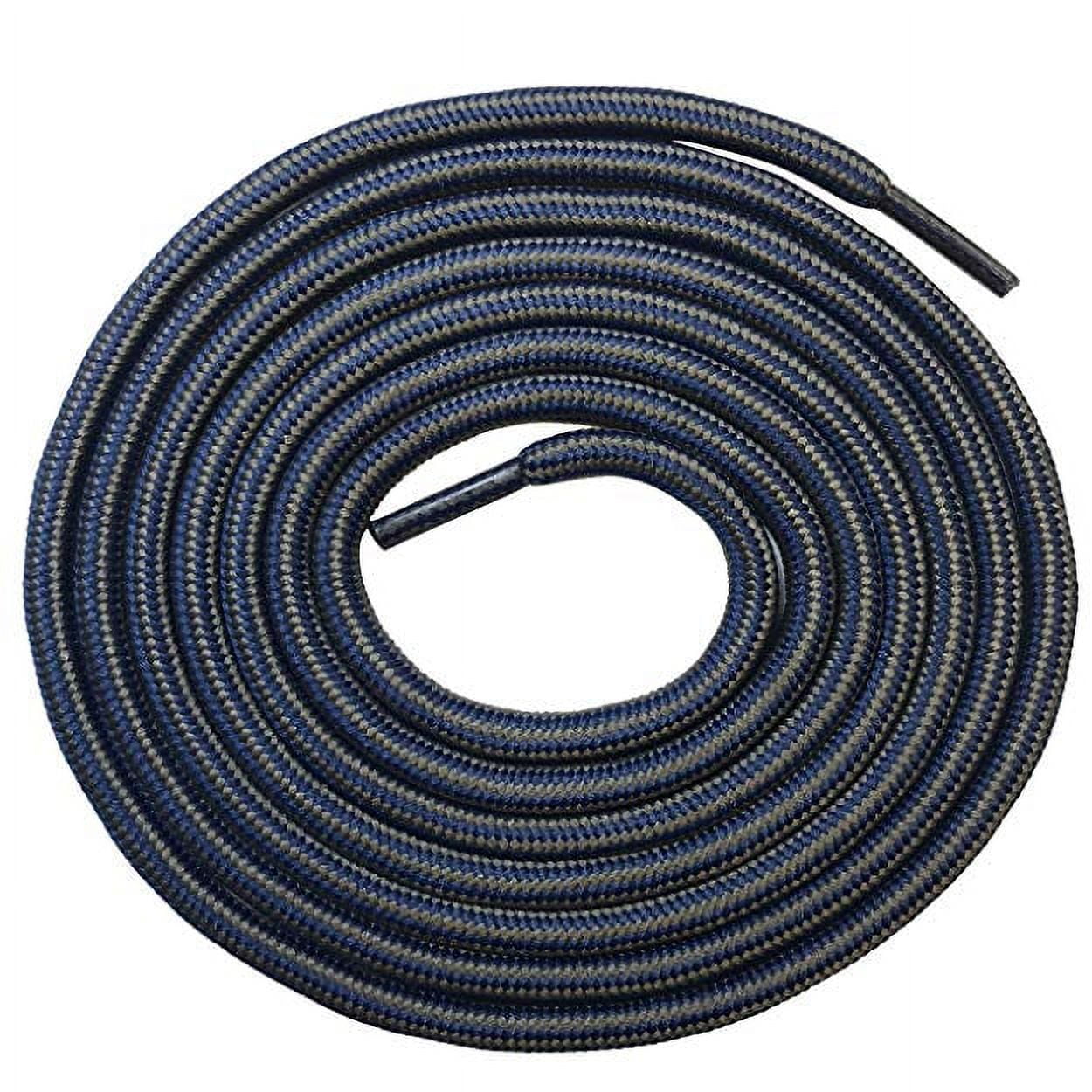 Gray Blue Strong Round Shoelaces Boot Laces for Men Women Hiking Work