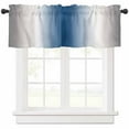 thumbnail image 1 of Gray Blue Valances for Windows Farmhouse Kitchen Curtains Valances Rod Pocket Valance Curtains for Kitchen Windows Modern Gradient Geometric Window Valances for Bathroom Bedroom 42"x12", 1 of 6