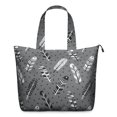 thumbnail image 1 of Gray Boho Tribal Feathers Pattern Travel Tote Bags for Women Carry On,Large Weekender Bags for Women Travel,Multi Functional Duffle Bag for Work,Shopping,Sports, 1 of 5