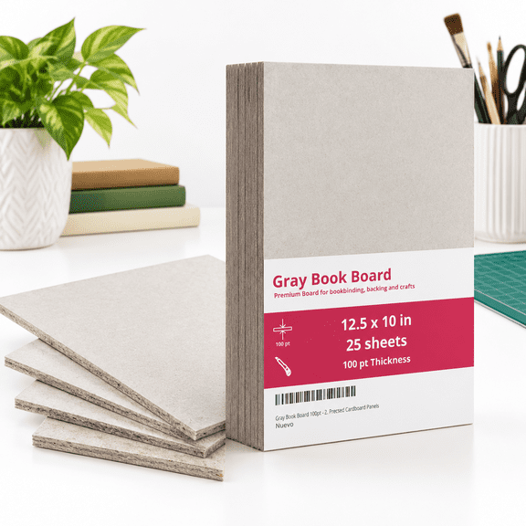 Gray Bookd 25 Sheets 12.5 X 10 Inch - 100pt Heavyweight Binder's