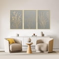 thumbnail image 1 of Gray Botanical Canvas Wall Art Poster Prints, Set of 3 Gold Aluminum Alloy Frame Hand Drawn Golden Line Grass and Flowers Art Prints Wall Hanging Decor for Every Occasion, 1 of 8
