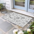 thumbnail image 1 of Gray Botanical Door Mat Indoor Outdoor, Watercolor Spring Floral Summer Non Slip Welcome Mat with Rubber Backing, Absorbent Fabric Front Door Mats Entryway Rug for Home Patio Entrance 16"x24", 1 of 9