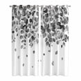 thumbnail image 1 of Gray Botanical Kitchen Curtains 96 Inch Length, Watercolor Spring Summer Eucalyptus Leaves Grommet Top Bedroom Living Room Curtains, Light Filtering Cafe Curtain Drapes 2 Panels Set 104''x96'', 1 of 9