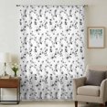 thumbnail image 1 of Gray Botanical Sheer Curtains 54 Inches Long, Retro Blossom Floral Farmhouse Wildflower Light Filering Curtains, Breathable Simi Curtain Privacy Drapes for Kitchen Bathroom Small Window Treatment, 1 of 9