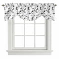 thumbnail image 1 of Gray Botanical Tie Up Valance Curtains for Windows, Kitchen Curtains Window Treatments, Retro Blossom Floral Farmhouse Wildflower Short Window Shades Valances for Bedroom Bathroom Cafe 42"x18", 1 of 8