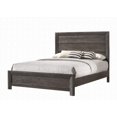 thumbnail image 1 of Full Size Solid Wood Platform Bed Frame with Gray Brown Finish for Bedroom, 1 of 5