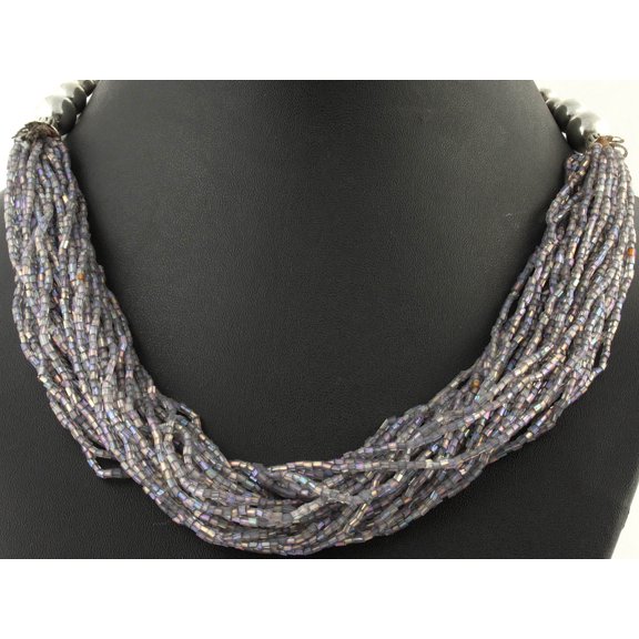 Gray Glass Seed Necklace | Unique Designs Indian Necklaces
