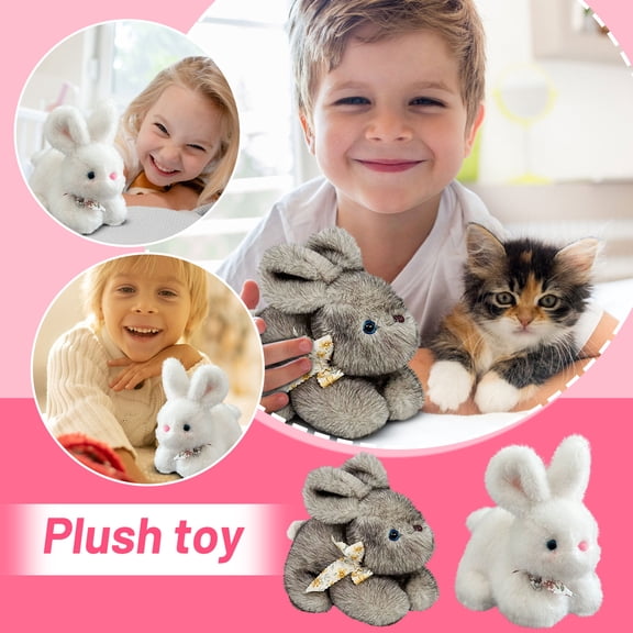 Gray Bunny Rabbit Stuffed Animal, 22cm Cute Rabbit Stuffed Animals for Baby Girl Gifts, Kawaii Rabbit Plush Toys for s, Easter Bunnies Plushies Gifts, Party Favors, Christmas Decoration
