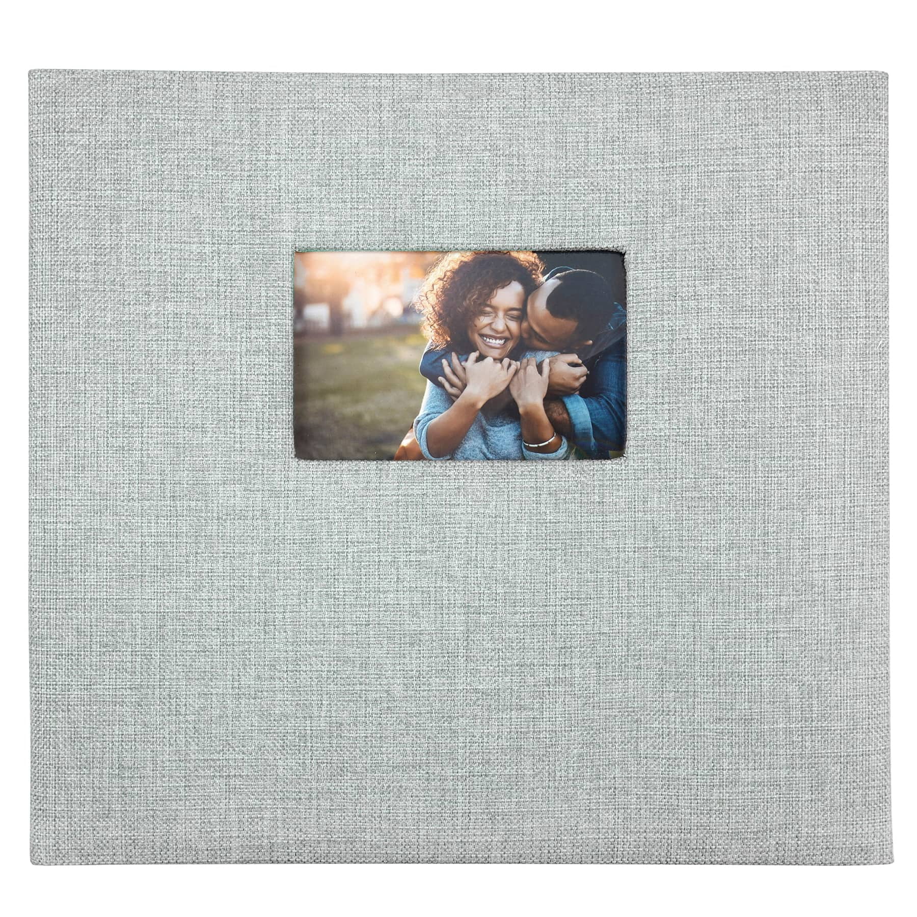 Recollections Gray Burlap Scrapbook Album