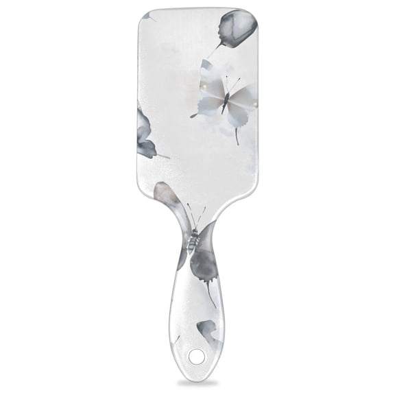 Gray Butterfly Air Cushion Comb Animal Butterflies Antistatic Massage Brush For Long,Thick, Wavy, Dry Or Damaged Hair, Removes Tangles And Knots.