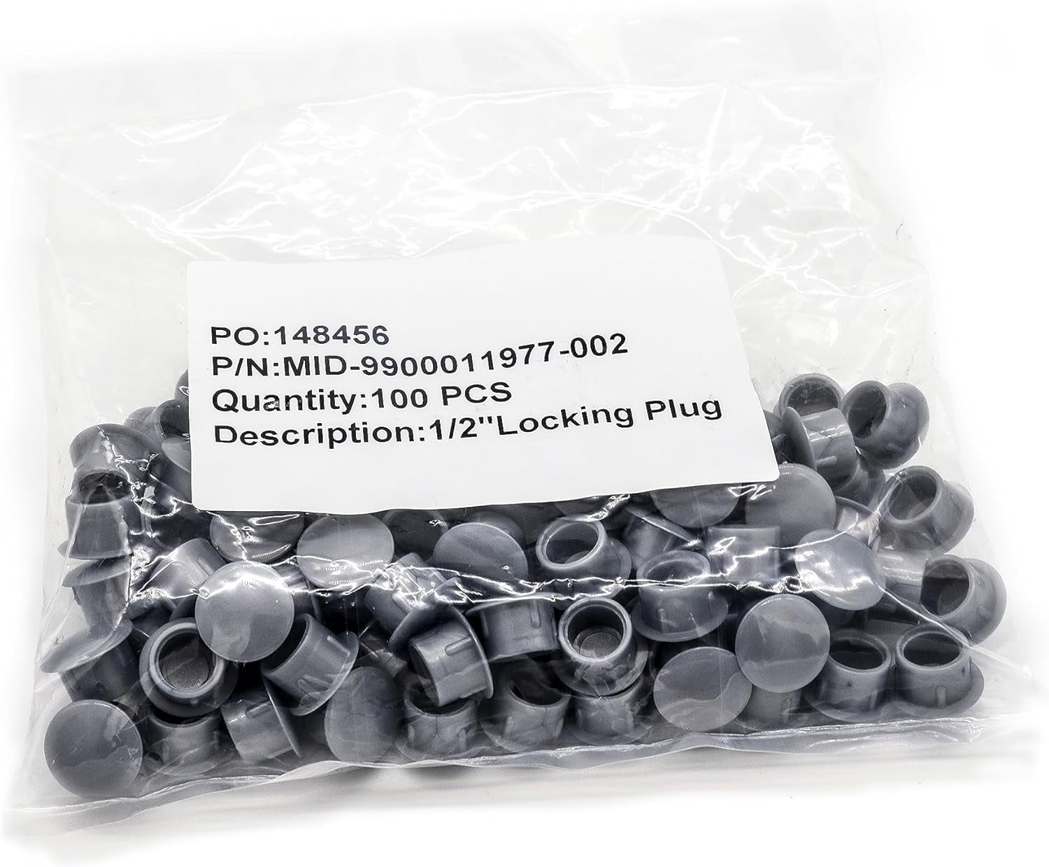 Gray CAM Hole Plugs, 1/2", 100 CT
