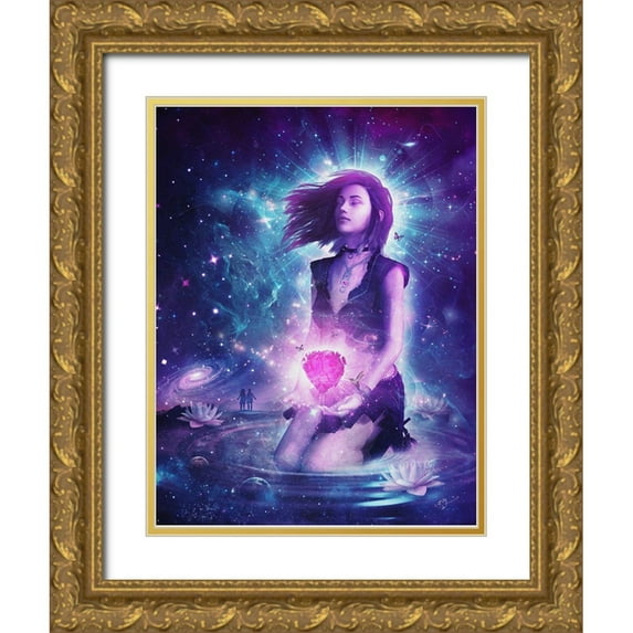 Gray, Cameron 12x14 Gold Ornate Wood Framed with Double Matting Museum Art Print Titled - Dream Away