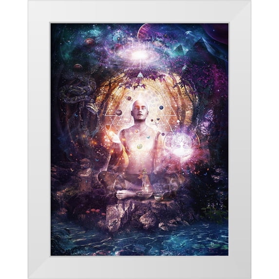 Gray, Cameron 15x18 White Modern Wood Framed Museum Art Print Titled - Connected To Source