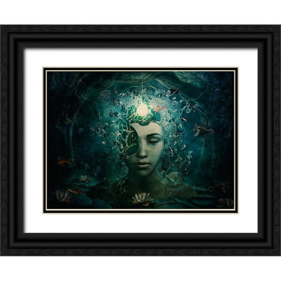 Gray, Cameron 18x14 Black Ornate Wood Framed with Double Matting Museum Art Print Titled - Beautiful And Broken
