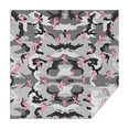 thumbnail image 1 of Gray Camo Pink Ribbon Pattern Square Tablecloth,Waterproof Square Table Cover,Wipeable Spillproof Washable Table Cover for Home Kitchen Party Decor 60"x60"(152x152cm), 1 of 6