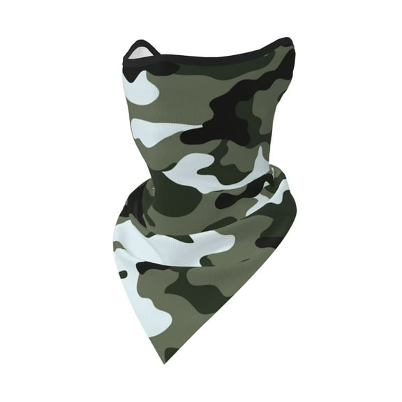 Gray Camo Print Bandanas Headband Quick Dry Protection Windproof Multifunctional Print Balaclava