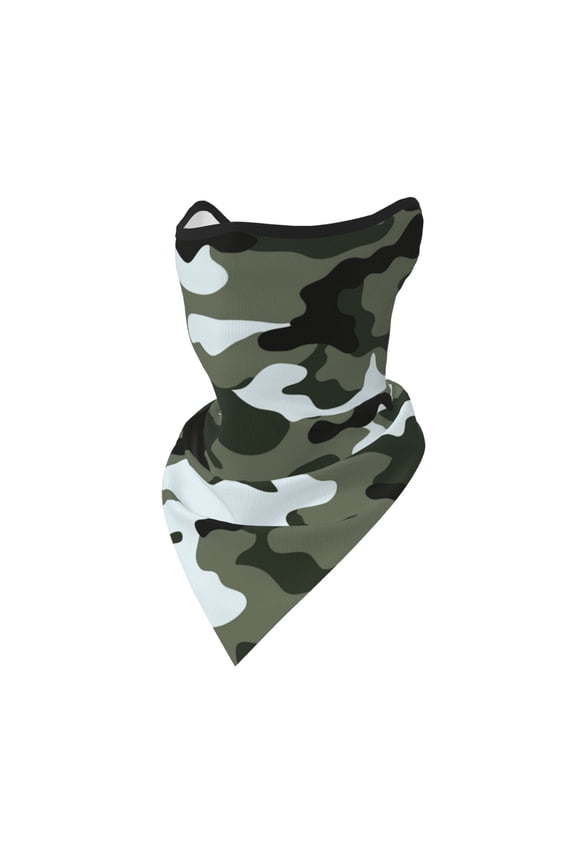 Gray Camo Print Bandanas Headband Quick Dry Protection Windproof Multifunctional Print Balaclava