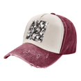 thumbnail image 1 of Gray Camouflage Baseball Cap Distressed Adjustable Vintage Cotton Denim Hat for Women Men, 1 of 7