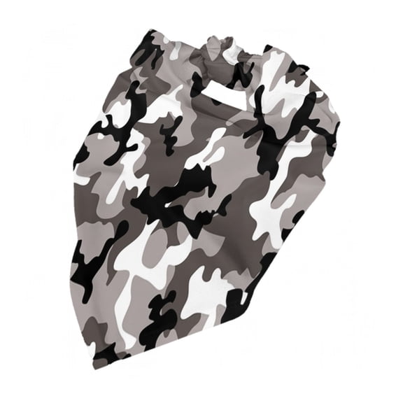 Gray Camouflage Dog Bandana Pet Scarf Dog Party Supplies For Dogs Pet Accessories For Dog Lovers