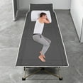 Gray Camping Cot for Adults, Folding Sleeping Cots for Camping