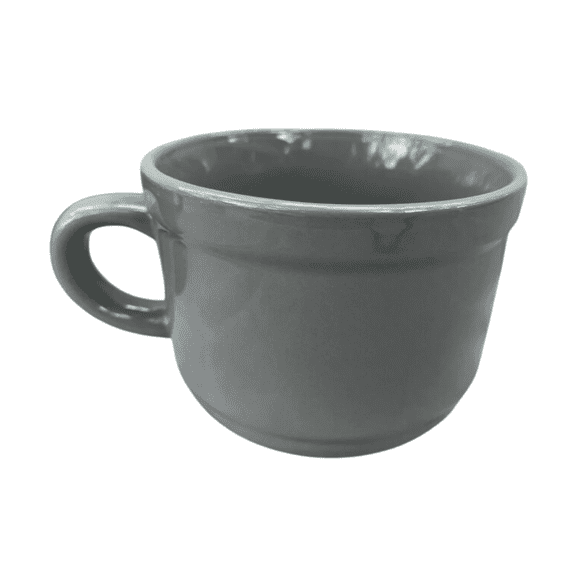 Gray Ceramic Soup Mug 22oz with handle