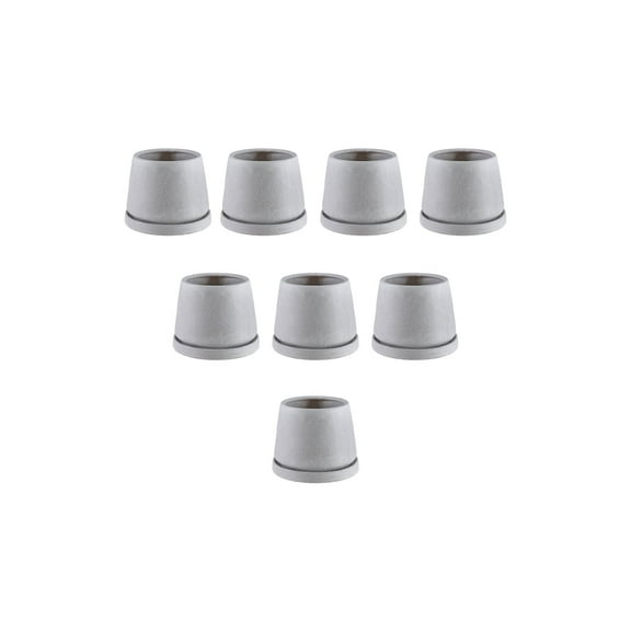 Gray Ceramic Tapered Planter with Saucer, Pack of 8