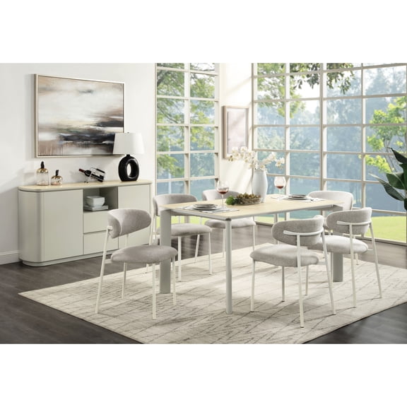 Gray Ceramic Top Dining Table With A Subtle Elegance For Memorable Moments