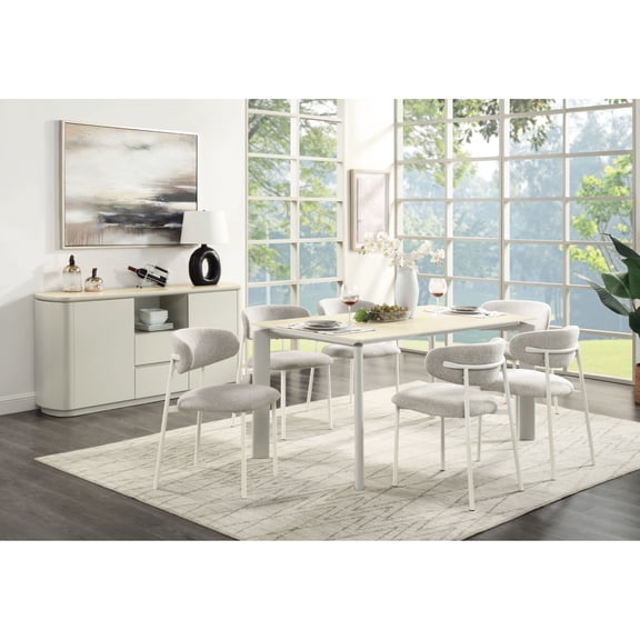 Gray Ceramic Top Table For Busy Households Finish Dining A Modern Look