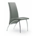 thumbnail image 1 of Gray Chair Polyurethane Chrome Legs Set of 2, 1 of 2