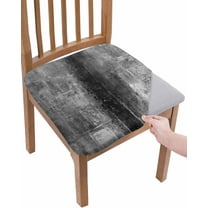 Gray Chair Seat Covers for Dining Room Stretch Chair Seat Covers Set of 2, Retro Oil Painting Modern Abstract Art Aesthetics Chair Seat Protector Cushion Slipcovers for Kitchen Restaurant Office