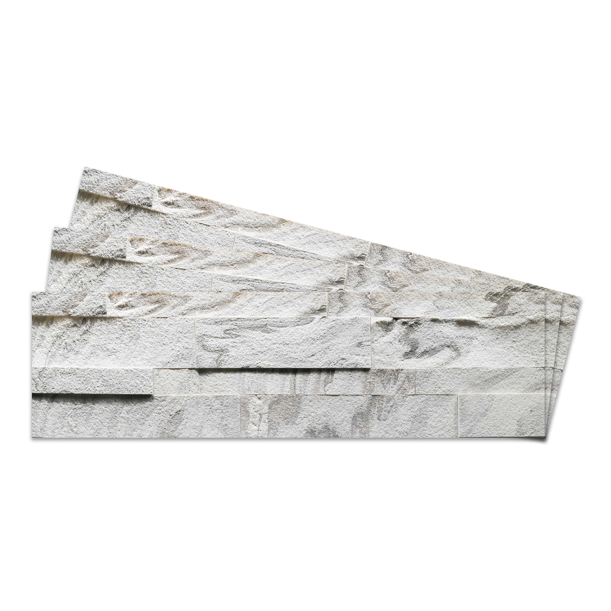 Gray Chateau SelfAdhesive 3D Peel & Stick Stacked Natural Stone Tiles [Pack of 10]